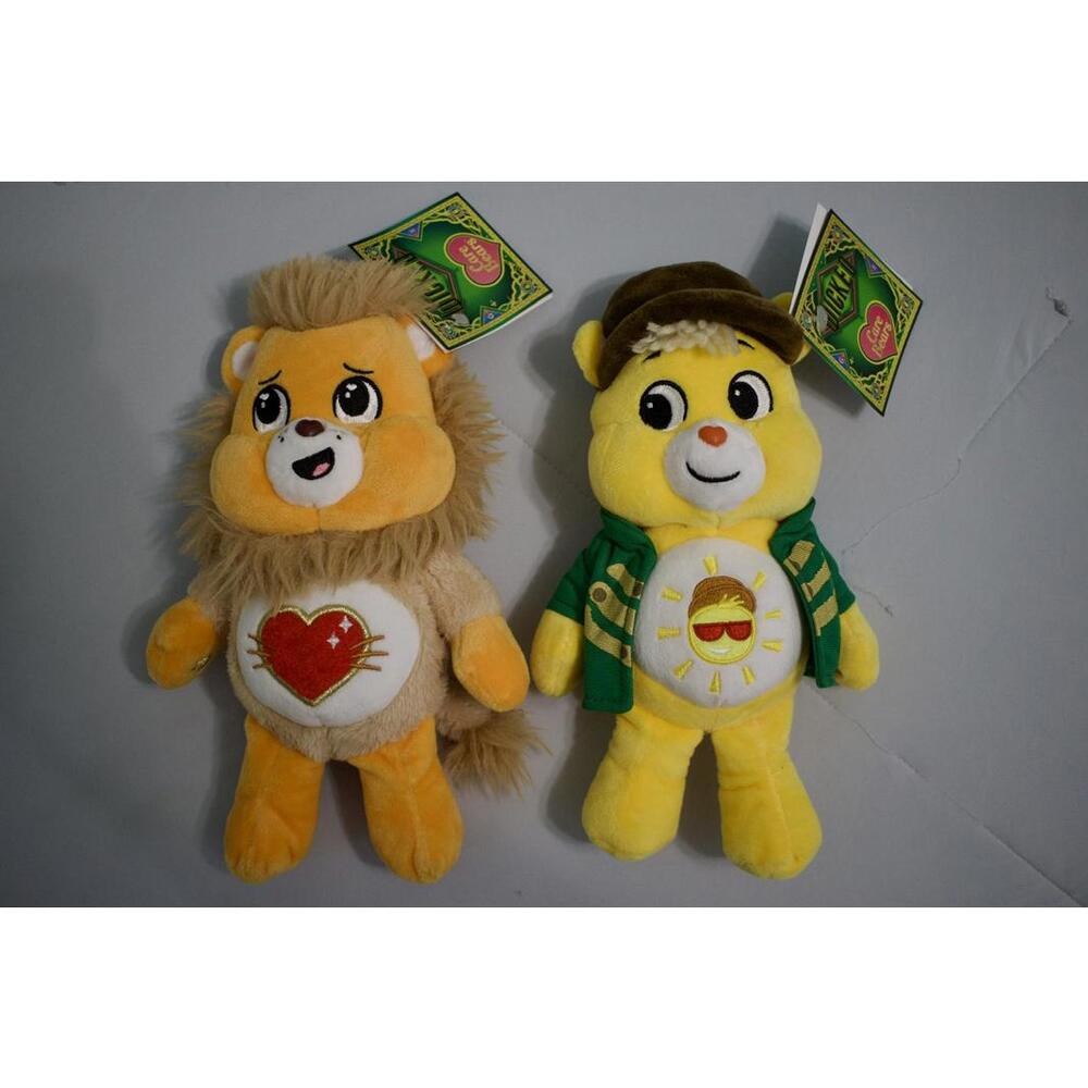 Care Bears Plush Stuffed Toys Set of 2 - Lion and Sun Emoji Bears